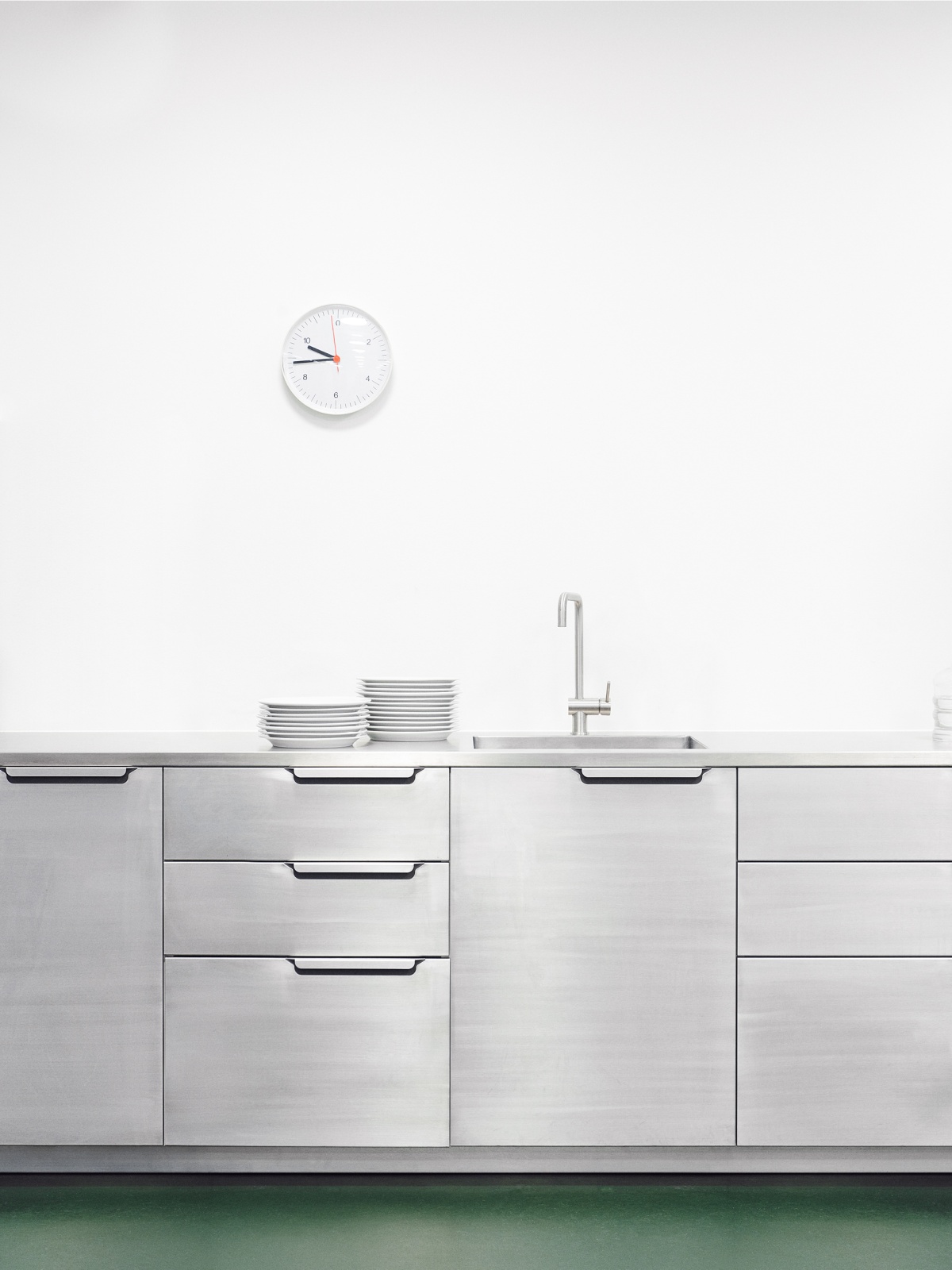 Aluminium kitchen at Valcon in Vesterbro, Copenhagen
